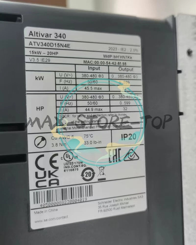 1 PC  TESTED Schneider ATV340D15N4E Inverter Fast Shipping