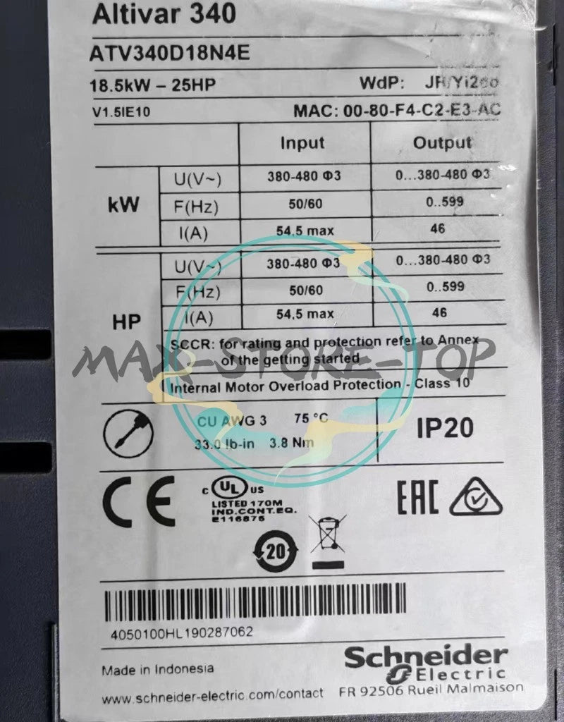 1 PC  TESTED Schneider ATV340D18N4E Inverter Fast Shipping