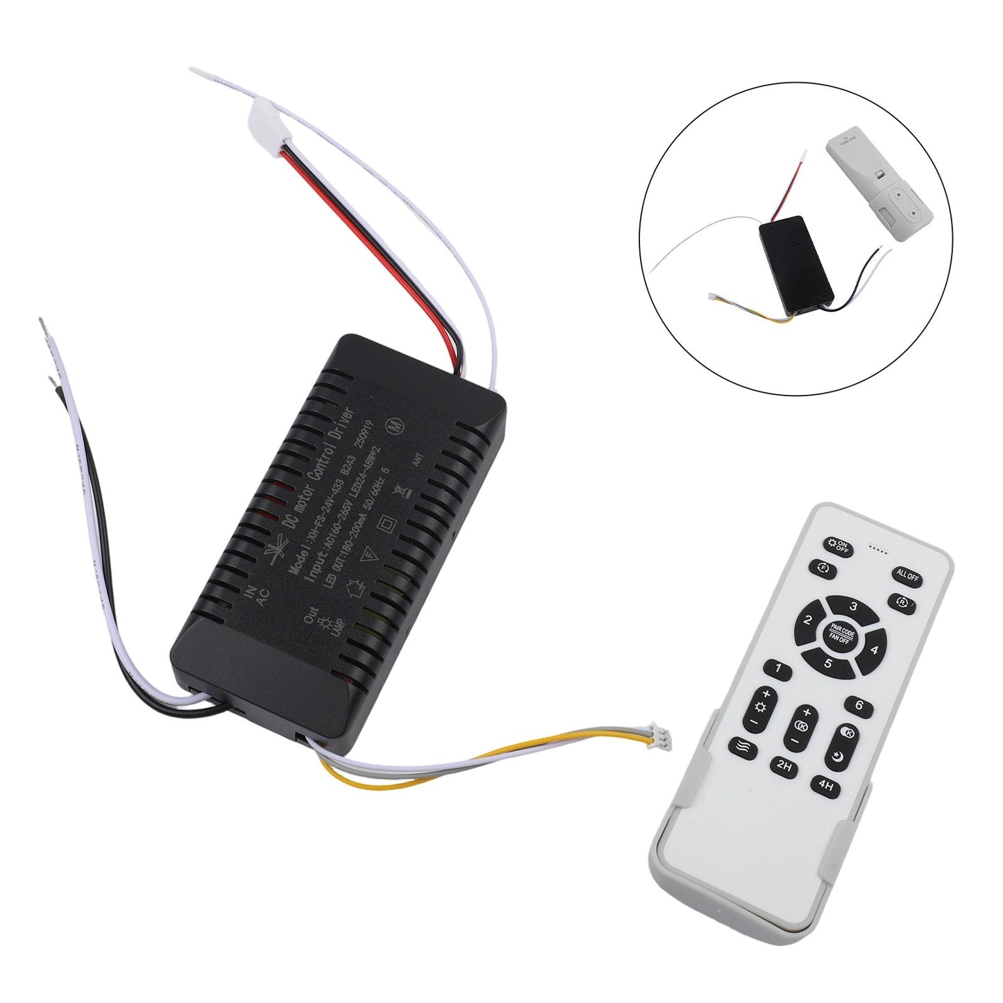 Remote Control Fan Light Converter Receiver for Bedroom Use No Dimming Function