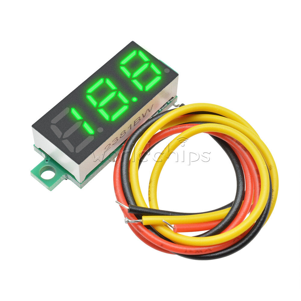 10x Mini DC 0-100V 0.28Inch 3-Digital Voltmeter LED Voltage Panel Meter 3 Wire