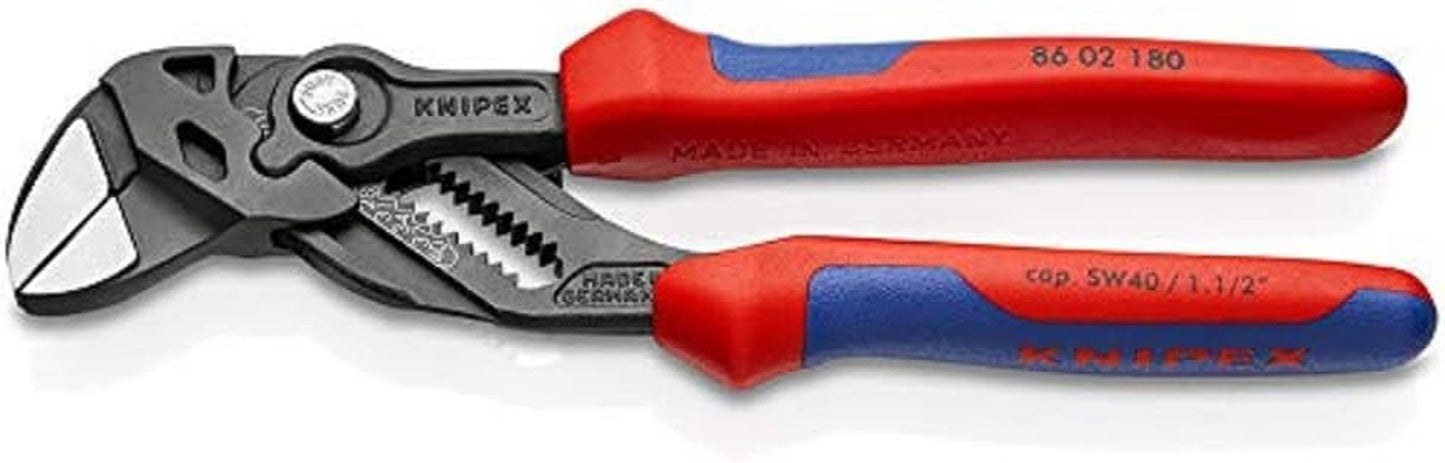 7.25-Inch Pliers Wrench, Comfort Grip, Adjustable Jaw, Forged Steel