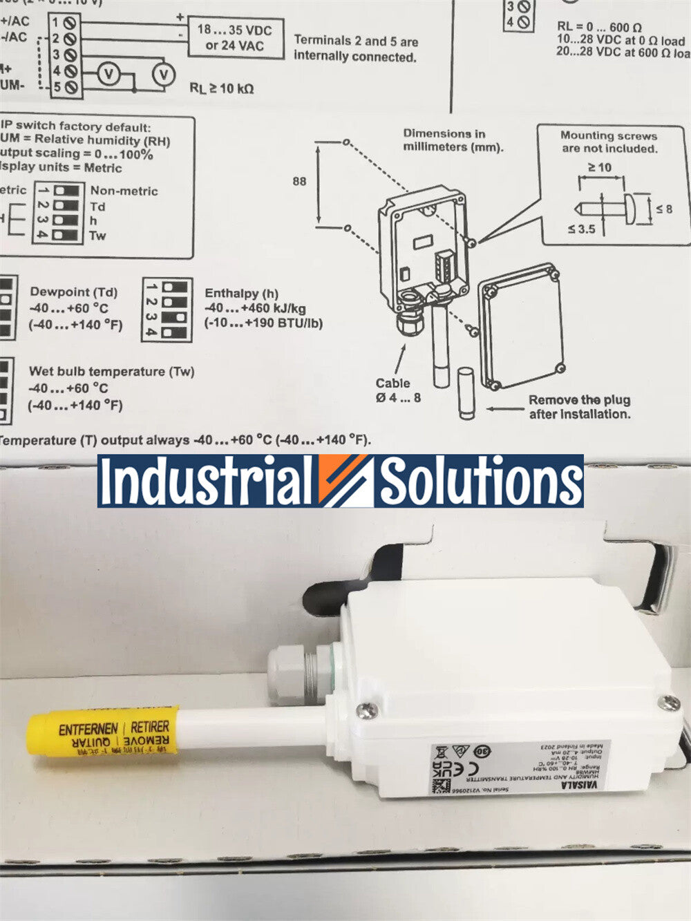1/piece  VAISALA Temperature Humidity Sensor HMW88 wall mounted