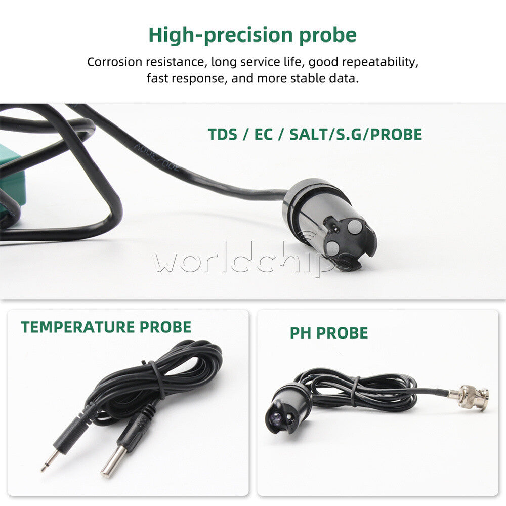6-in-1 Wifi Digital Water Quality Tester Water Analyzer PH/TDS/EC/SG/Salinity
