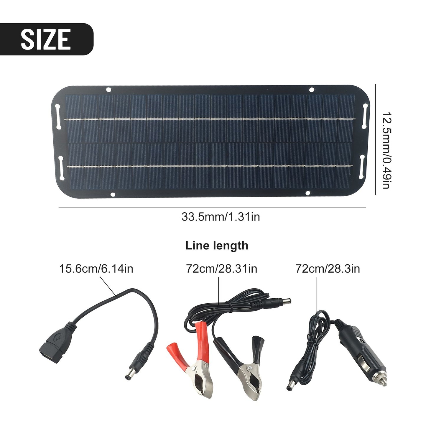 Waterproof 60W Solar Panel Trickle Battery Charger for Car Van Boat Kit
