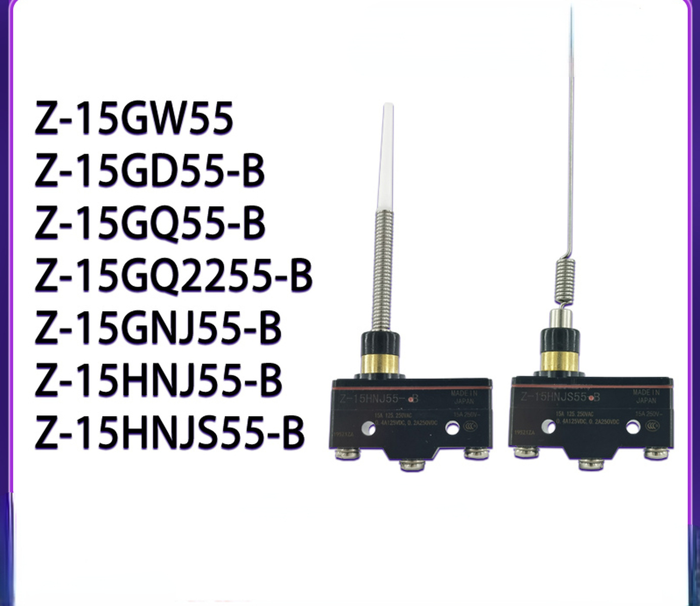 1pcs Micro Switch Z-15GQ55-B Z-15GQ2255-B Z-15GNJ55-B Z-15HNJ55-B Z-15HNJS55-B