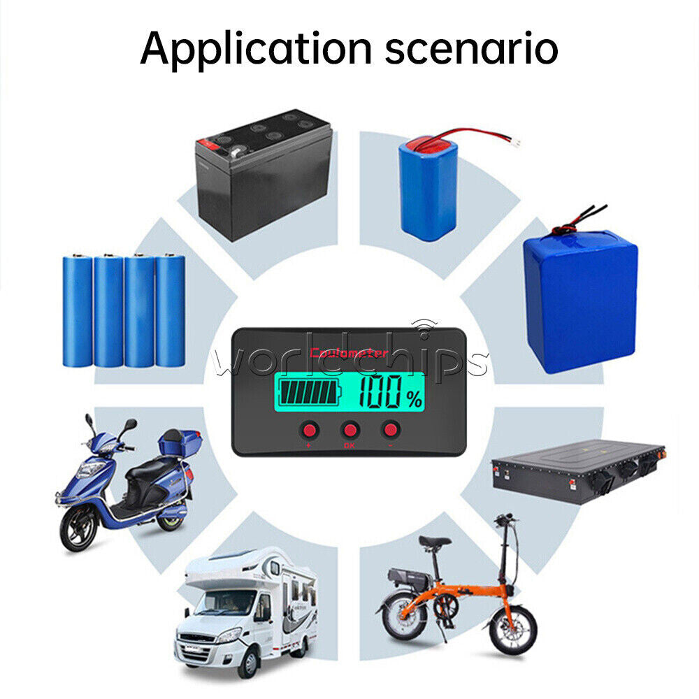 Digital Voltage Current Meter Battery Capacity Tester Power Percentage Indicator