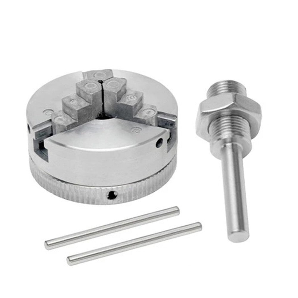 Mini Drill Chuck,Z011 Metal 4 Jaws Manual Lathe Chuck Clamp HCS,Self-Centering