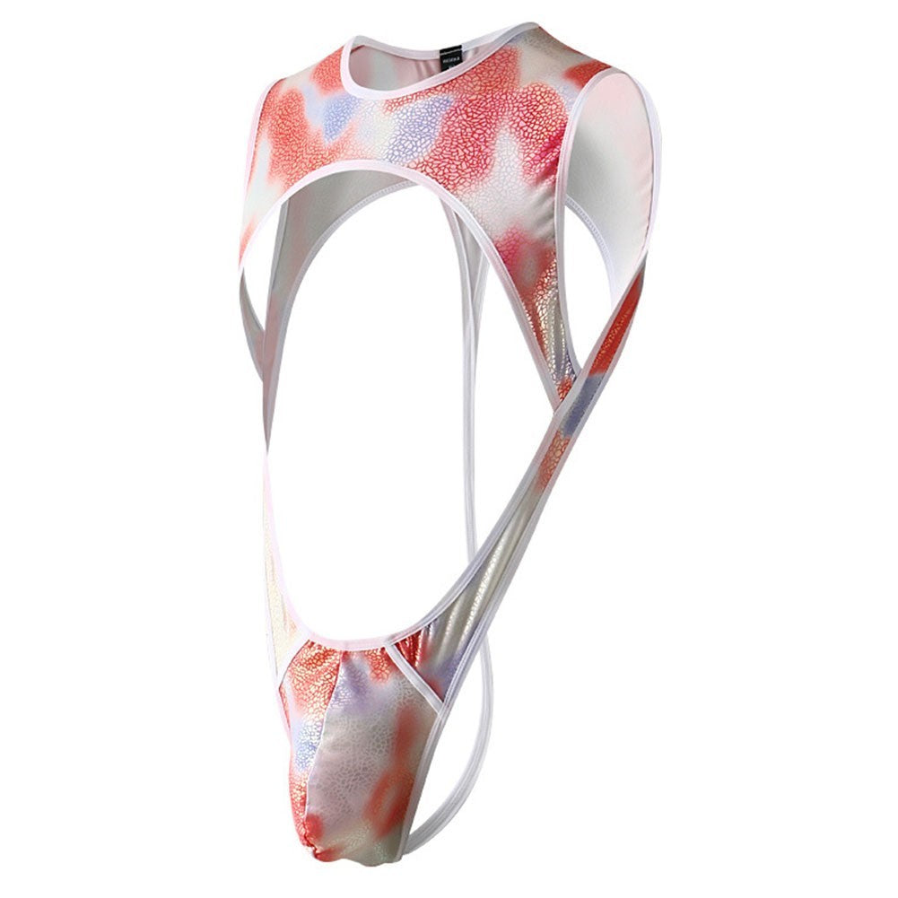 Mens Lower Body Sexy Tights Convex Pocket Jumpsuit Tights Underwear Pajamas
