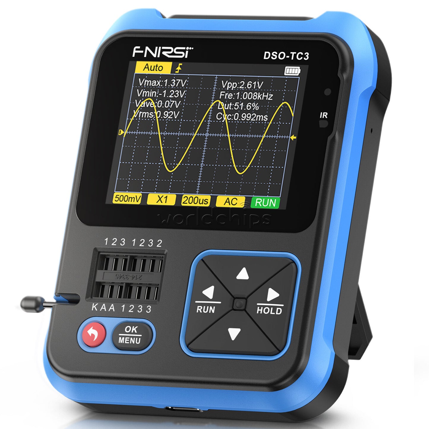 DSO-TC3 500kHz Handheld Digital Oscilloscope Transistor Tester Signal Generator