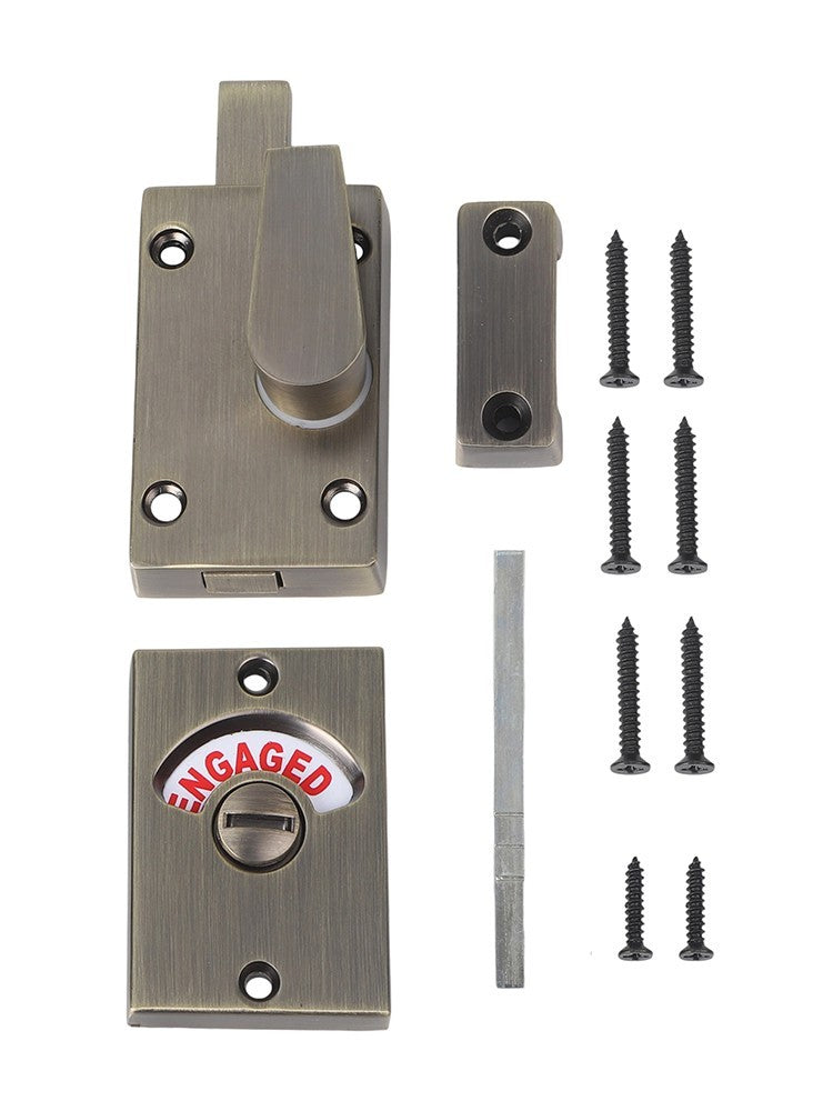 Premium Bronze Indicator Bolt for Bathroom Privacy WC Toilet Door Lock
