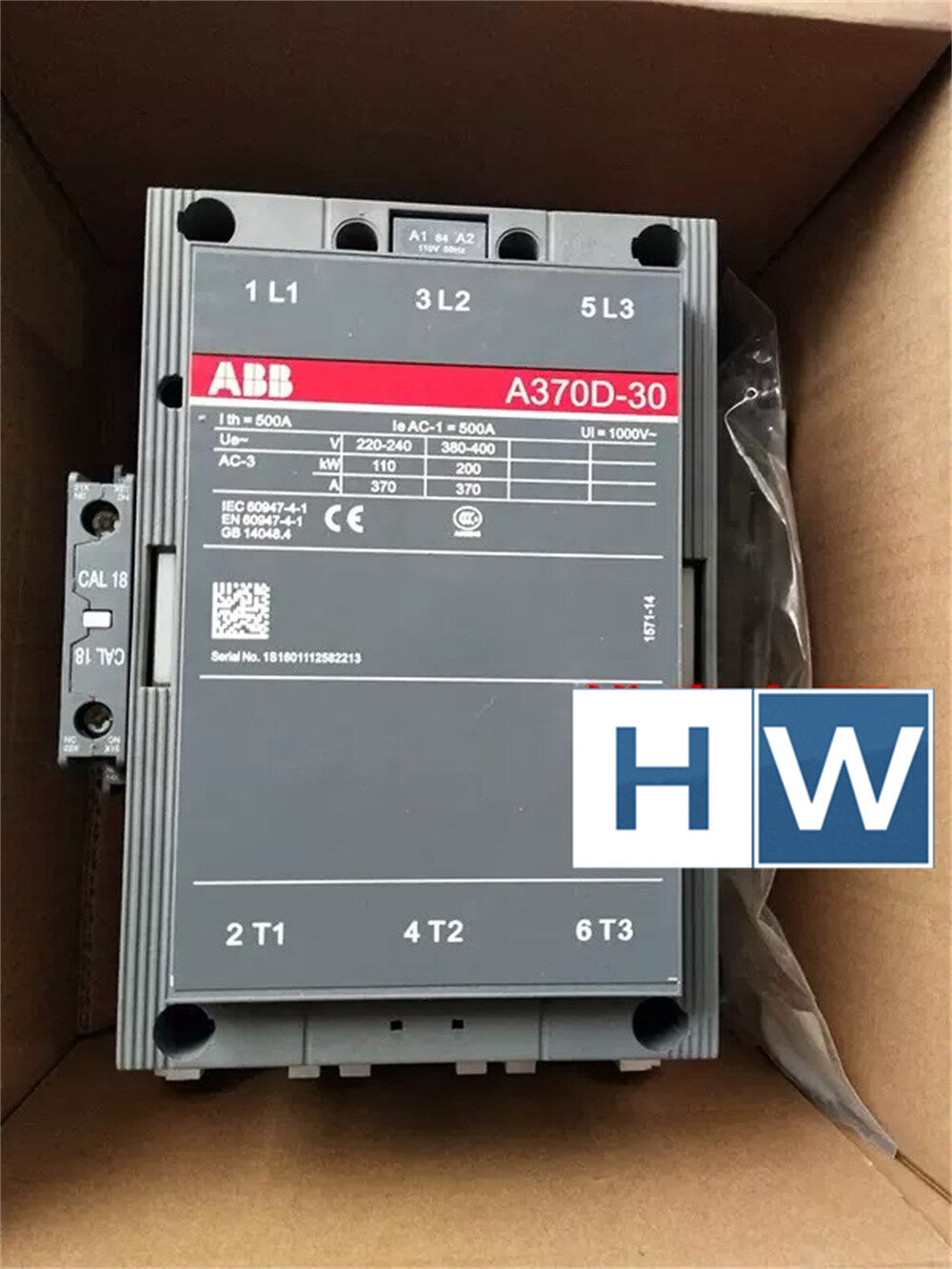 1/piece  ABB AC contactor A370D-30-11 Coil Voltage 110-120V