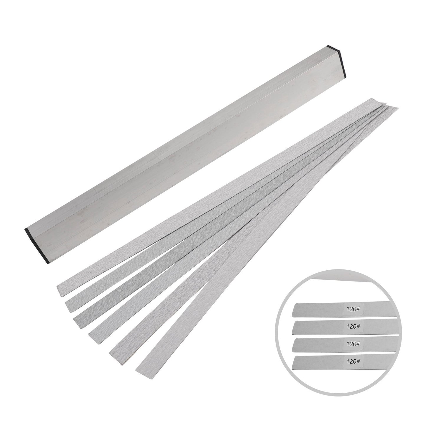 Guitar Luthier Essential Neck Fret Beam Leveling Bar with 6PCS Sanding Sheets