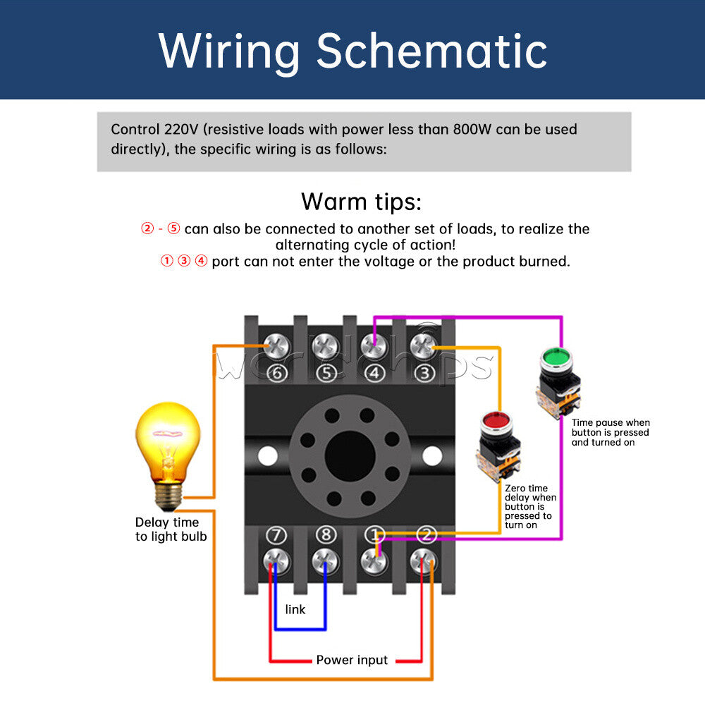 DH48S-S 0.1s-99h AC/DC12V 24V AC220V Cycle Timer Time Switch Relay With Base