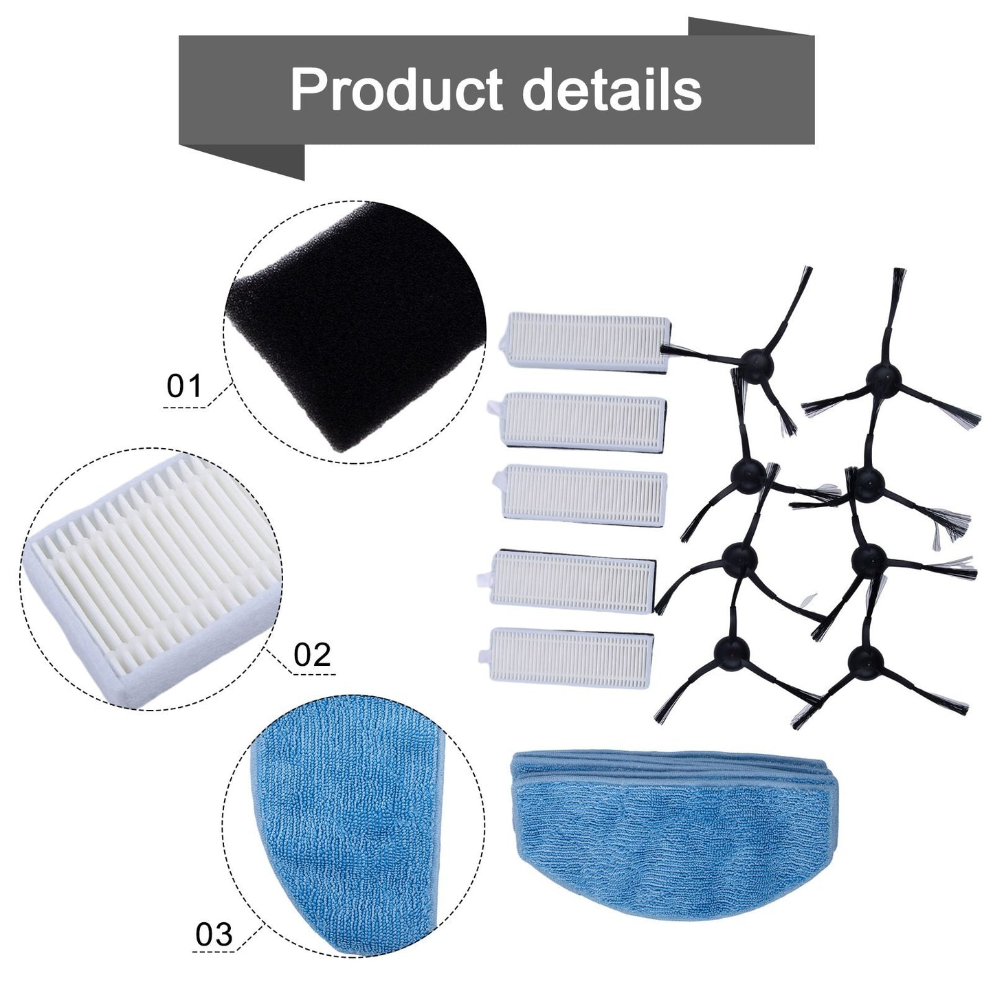 Cleaning Vacuum Cleaner Parts Filters Filter Mop Pad Robot Vacuum Cleaner