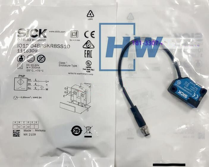 1PC  SICK 1116309 Photoelectric Proximity Switch IQ12-04BPSKR8SS10