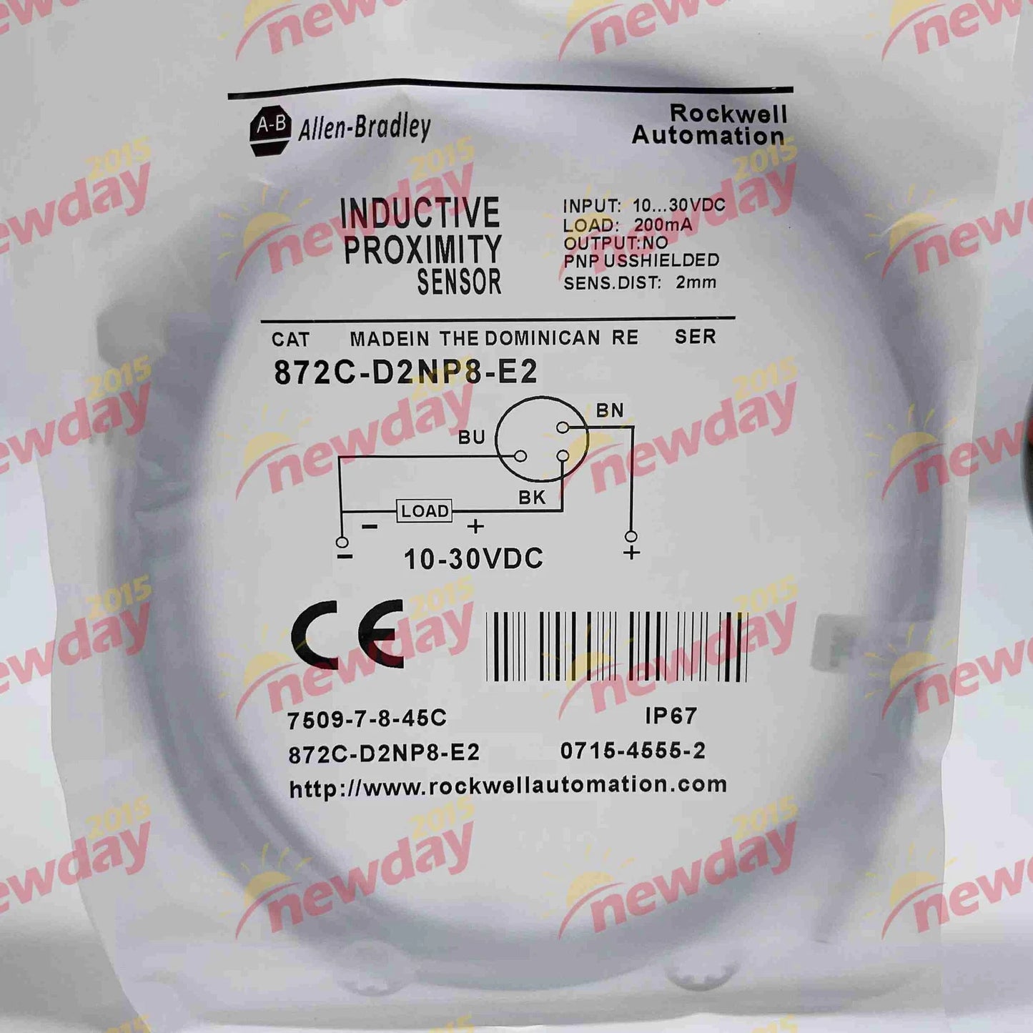 1pc 872C-D2NP8-E2 Proximity Sensor Switch 10-30VDC 200mA