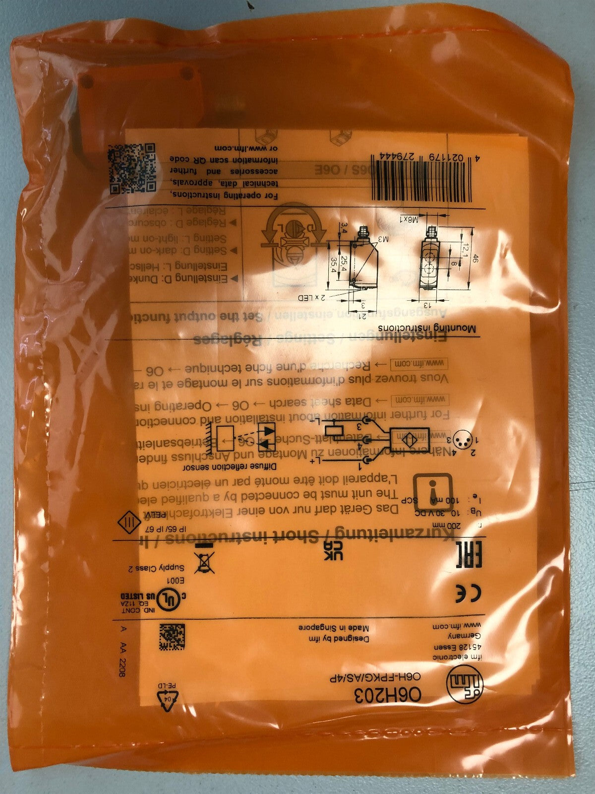 1PC For IFM O6H203 Photoelectric Switch
