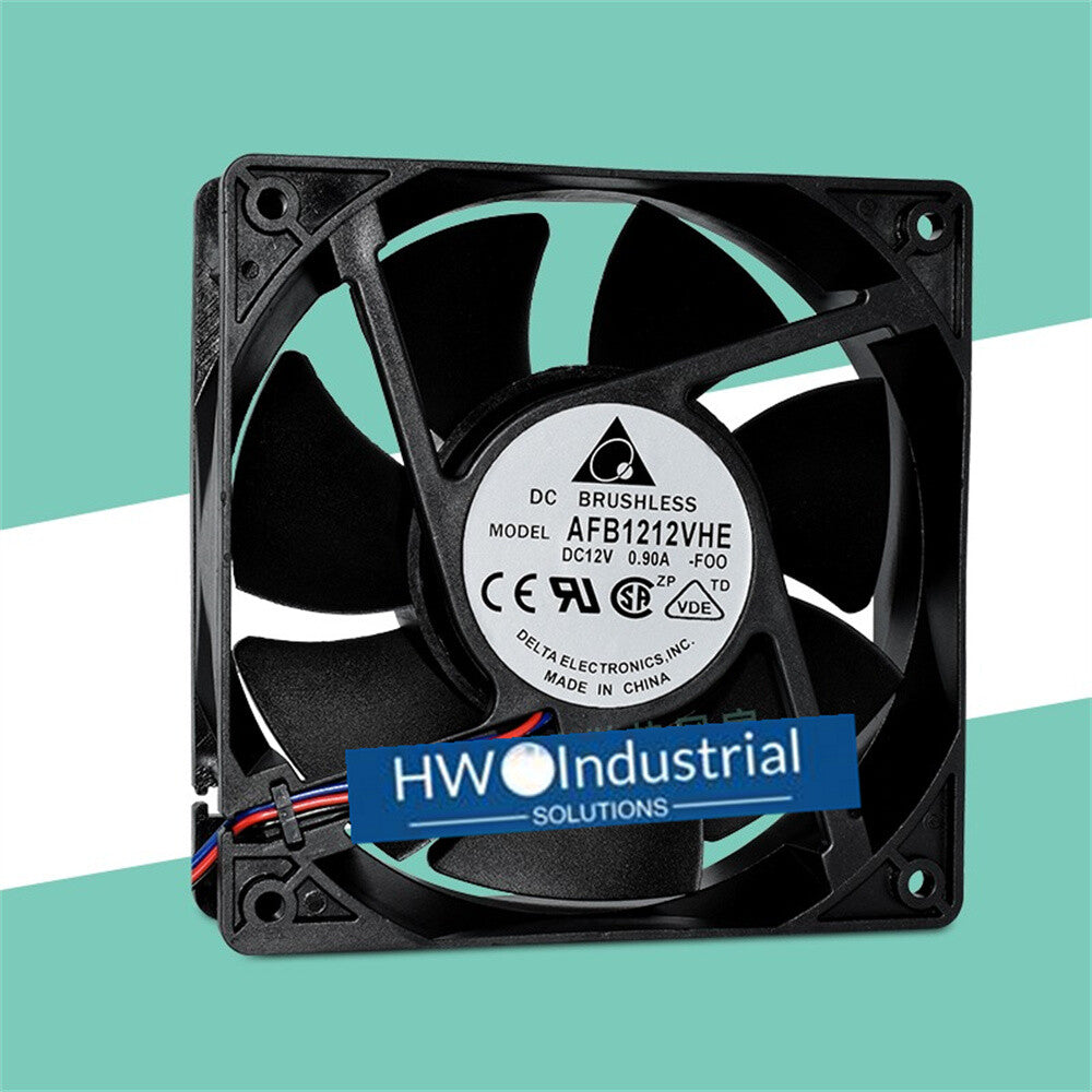 1/piece Delta AFB1212VHE 12CM 12038 3-wire 0.9A 12V Server Chassis Cooling Fan