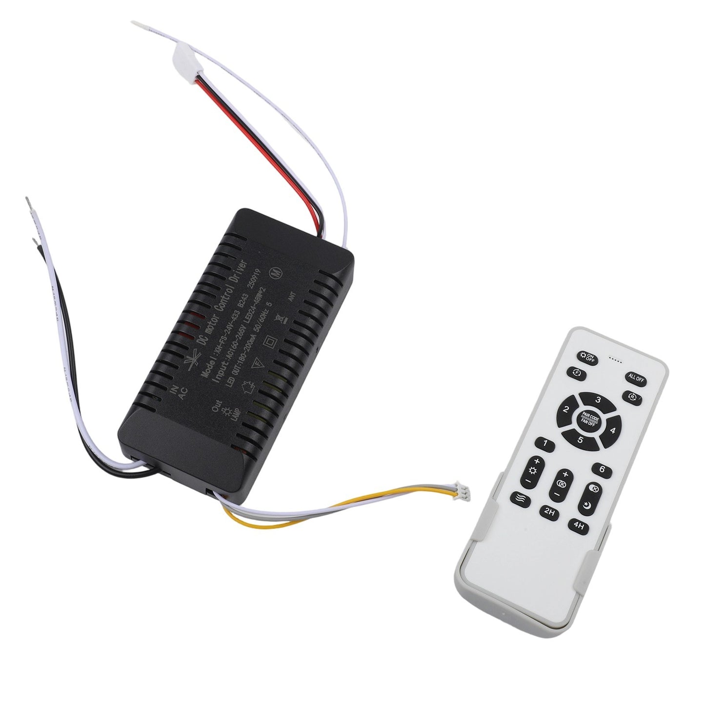 Fan Light Controller with Remote for Bedroom No Dimming LED Compatible Receiver
