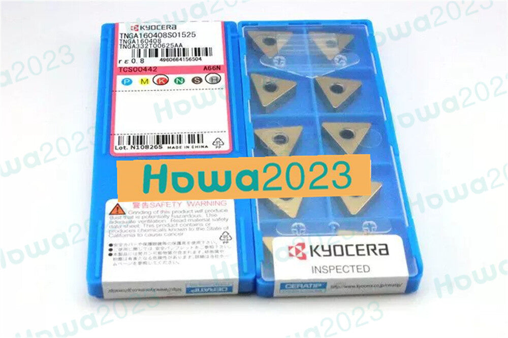 10pcs/Box Kyocera TNGA160408 A66N Turning Blade Carbide Insert