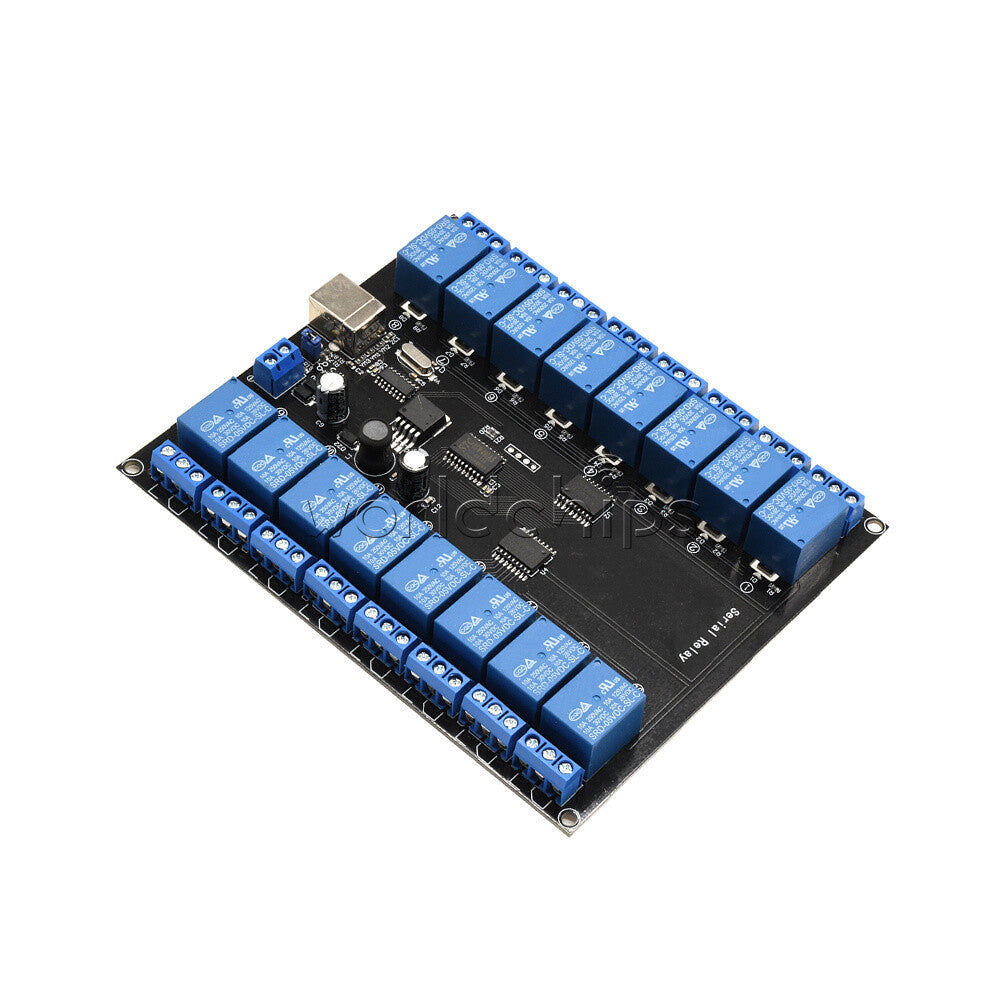 DC 7V~38V 10A/250V 16-channel Serial Relay Module USB Power Supply for Lights