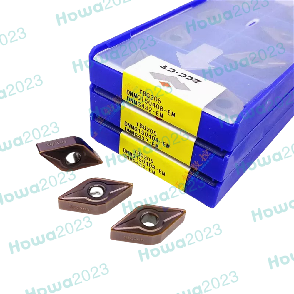 10pcs/Box DNMG150408-EM YBG205 DNMG432-EM CNC Turning Blade Carbide Insert