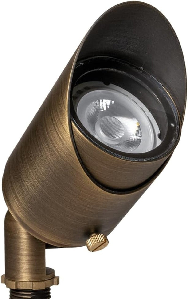 12V Cast Brass Outdoor Spotlight, Top Dog - Bronze, for Landscape Lighting