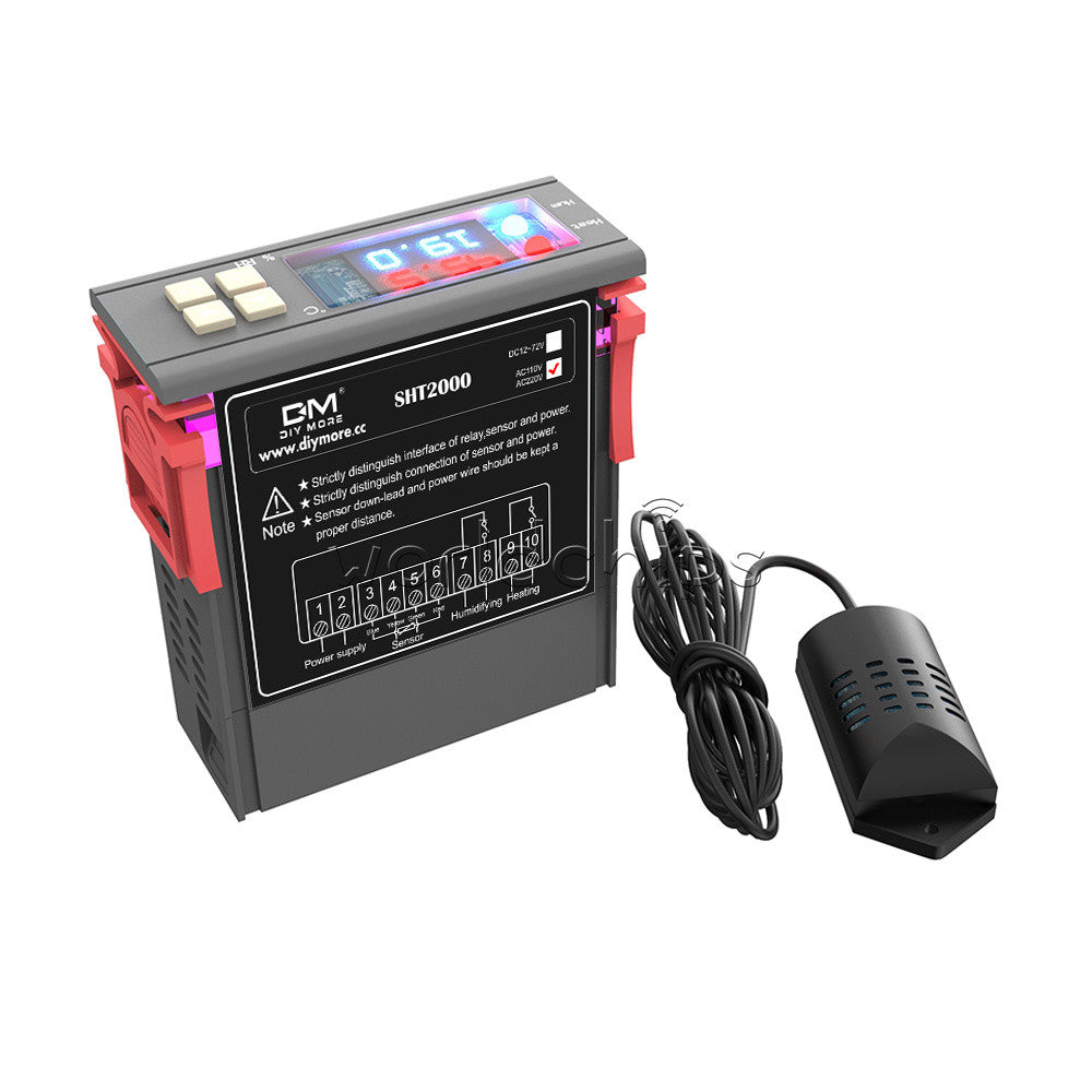 SHT2000 -20-60°C Temperature Humidity Hygrometer Thermostat Controller 110-230V