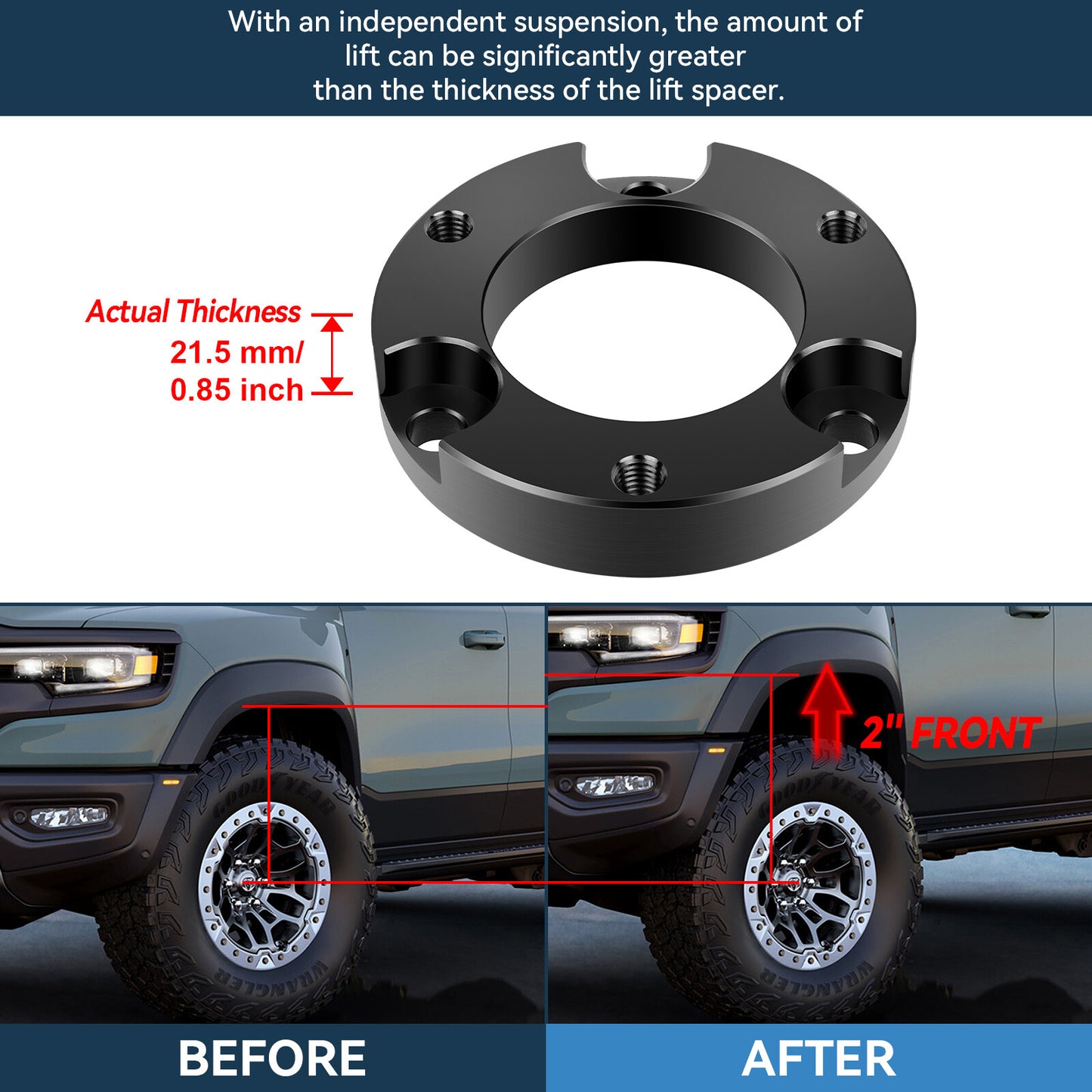 2" Front & 2" Rear Leveling Lift Kit For Toyota Tacoma 6 Lug 1995-2004 1999 2002