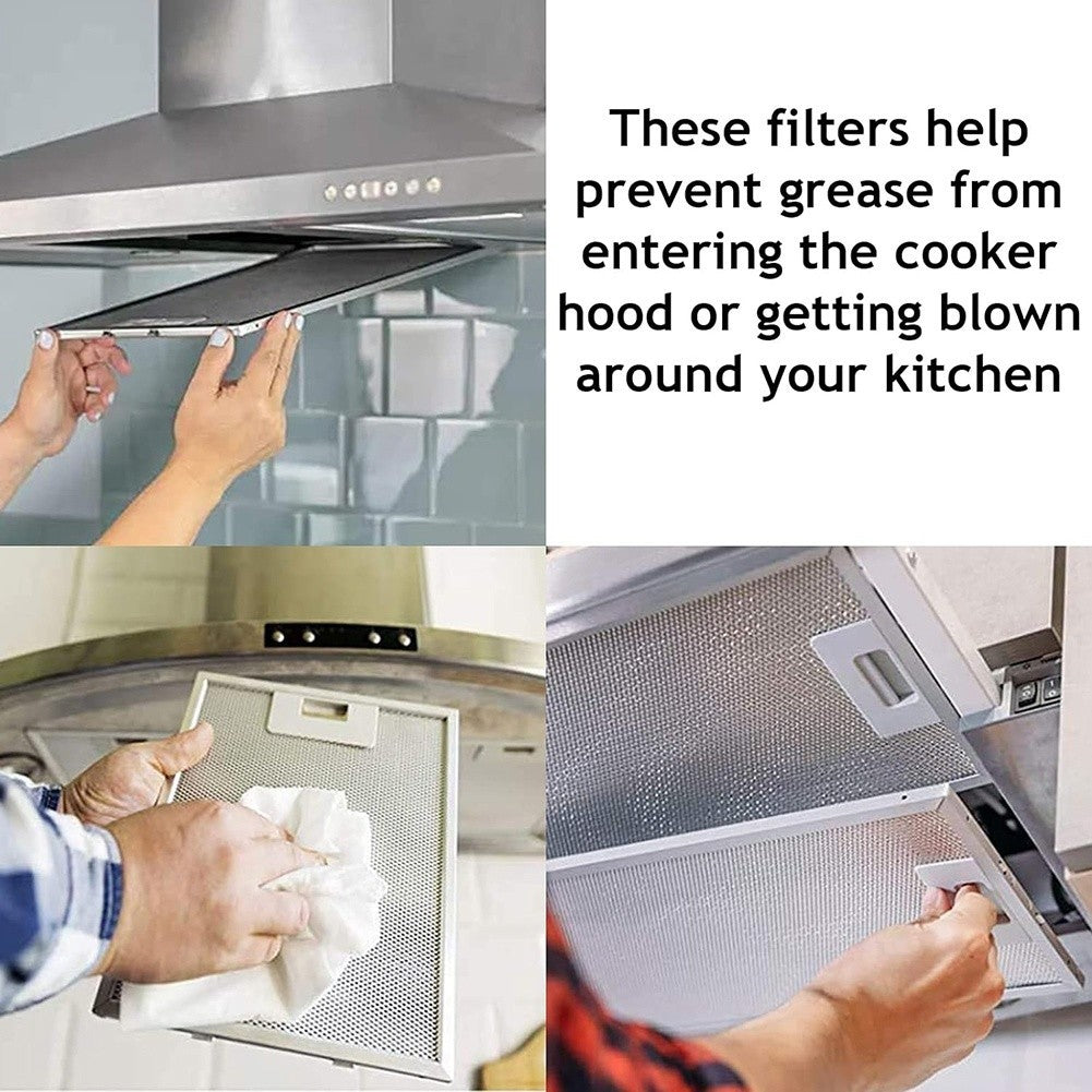 Aluminum Filter Set 3PCS for RANGEMASTER Range Hood 300x250mm Metal Silver