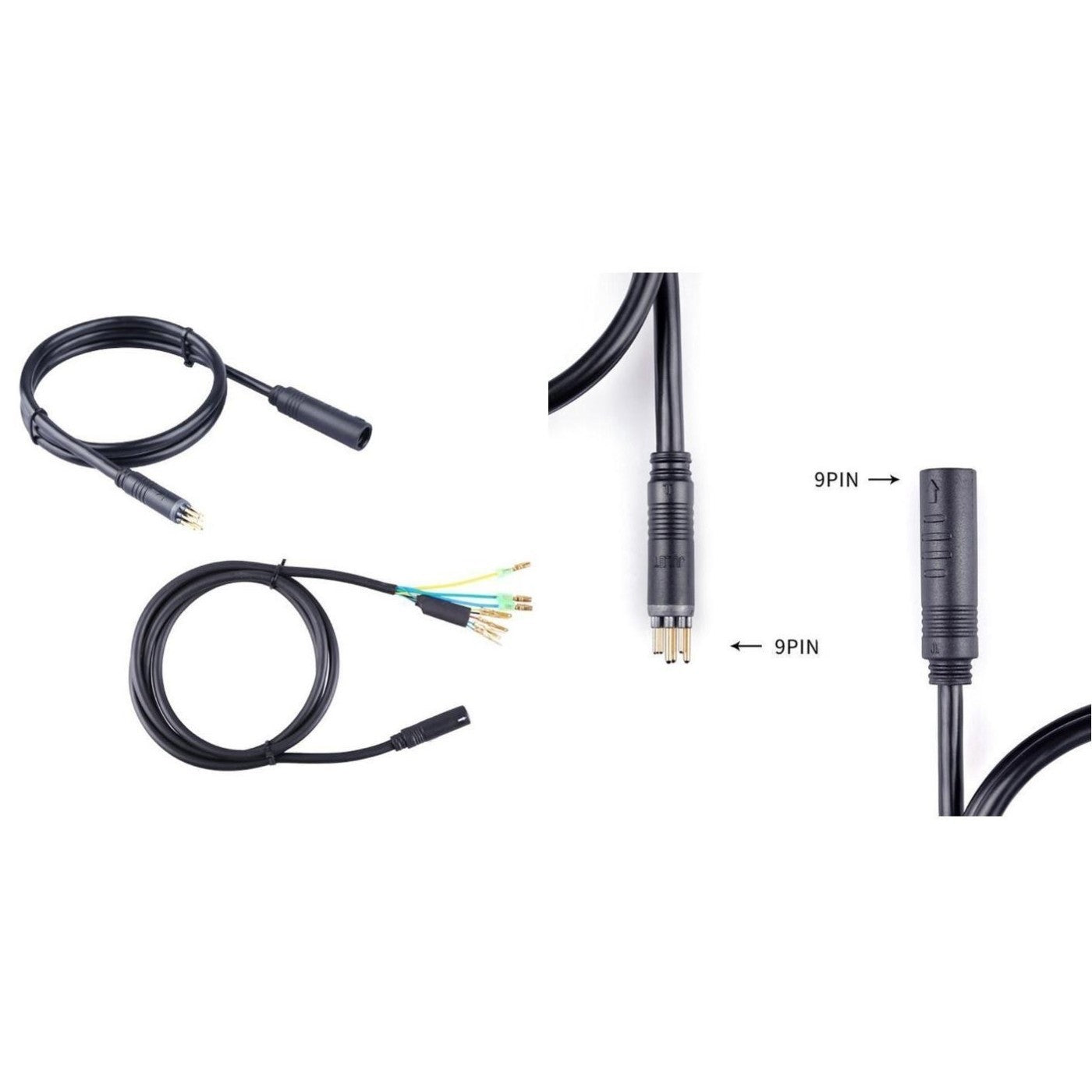 For Bafang Motor 9pin Connector Cable 130 Cm Length High-performance Wires