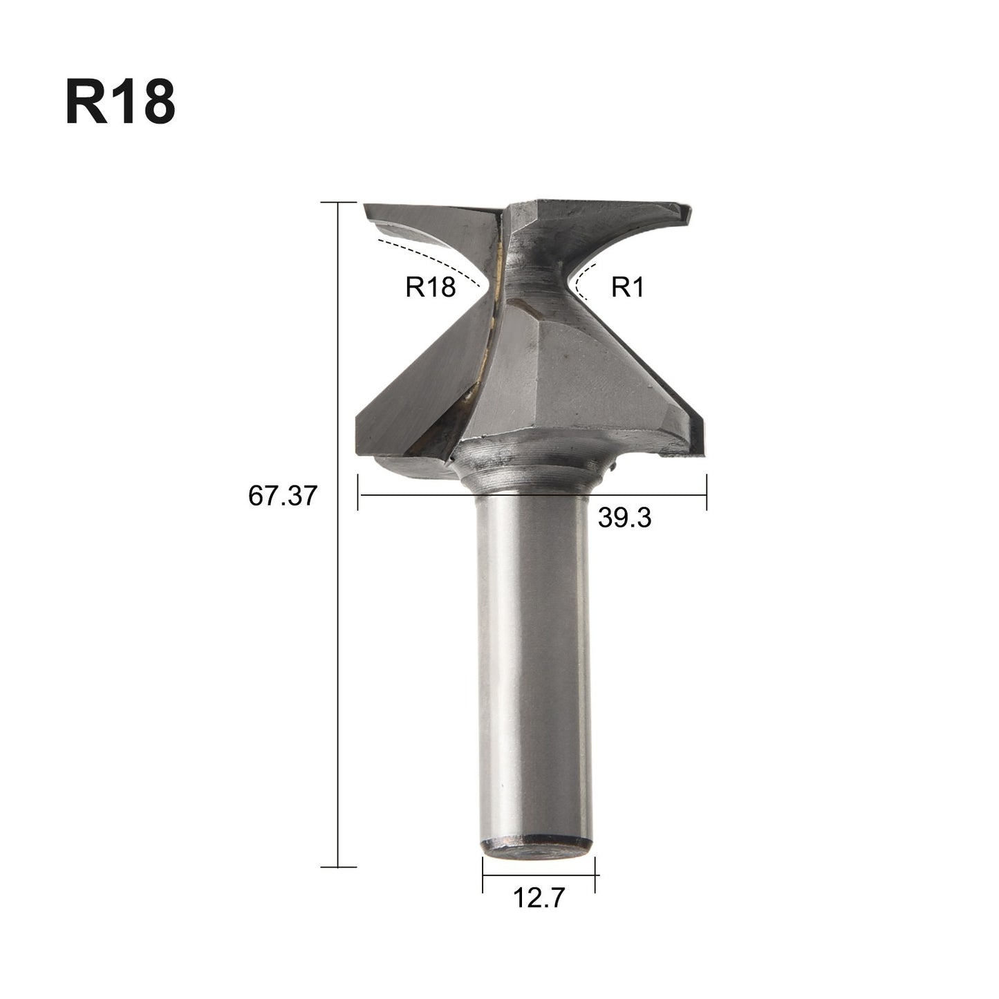 Silver 12 inch Shank Router Bit for Smooth and For Professional Woodworking