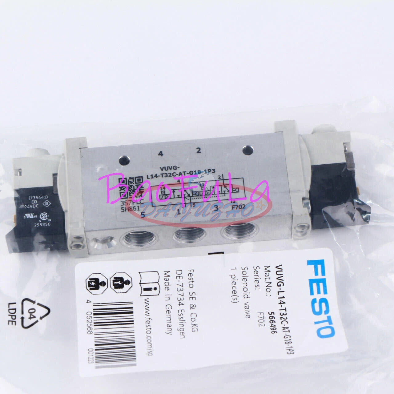 1PCS  FESTO solenoid valve VUVG-L14-T32C-AT-G18-1P3 566496 #P