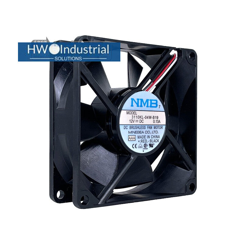 NMB 3-wire 3110KL-04W-B19 8025 8CM 12V 0.13A Dual Ball Cooling Fan