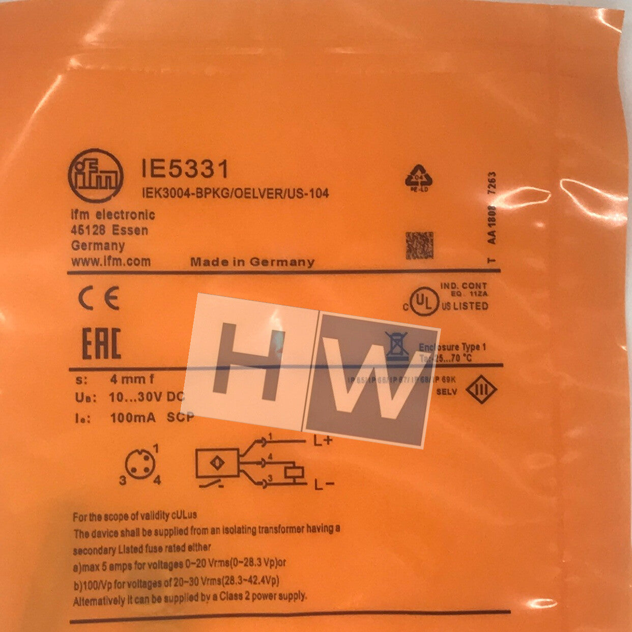 1PC IE5331 IFM Inductive Proximity Switch Sensor
