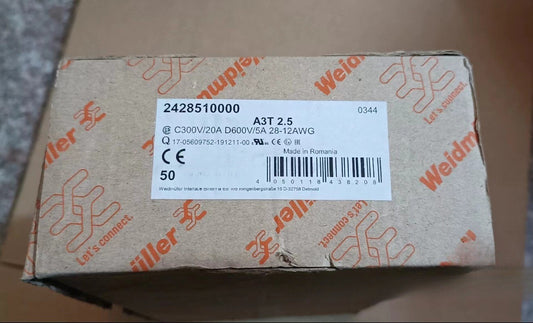 50pcs   A3T 2.5   Weidmuller 2428510000