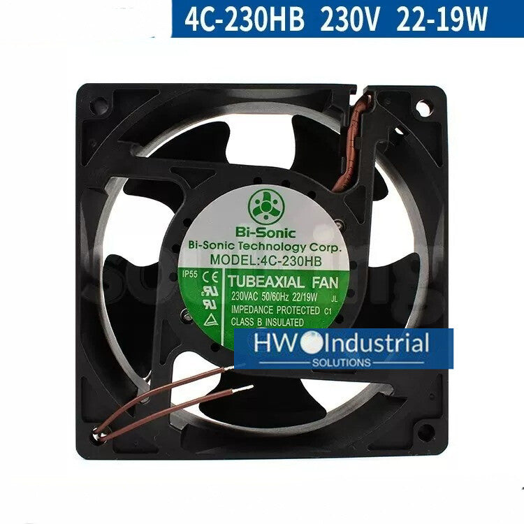 Bi-Sonic 4C-230HB 12038 230V 22/19W 12CM Cabinet Distribution Box Cooling Fan
