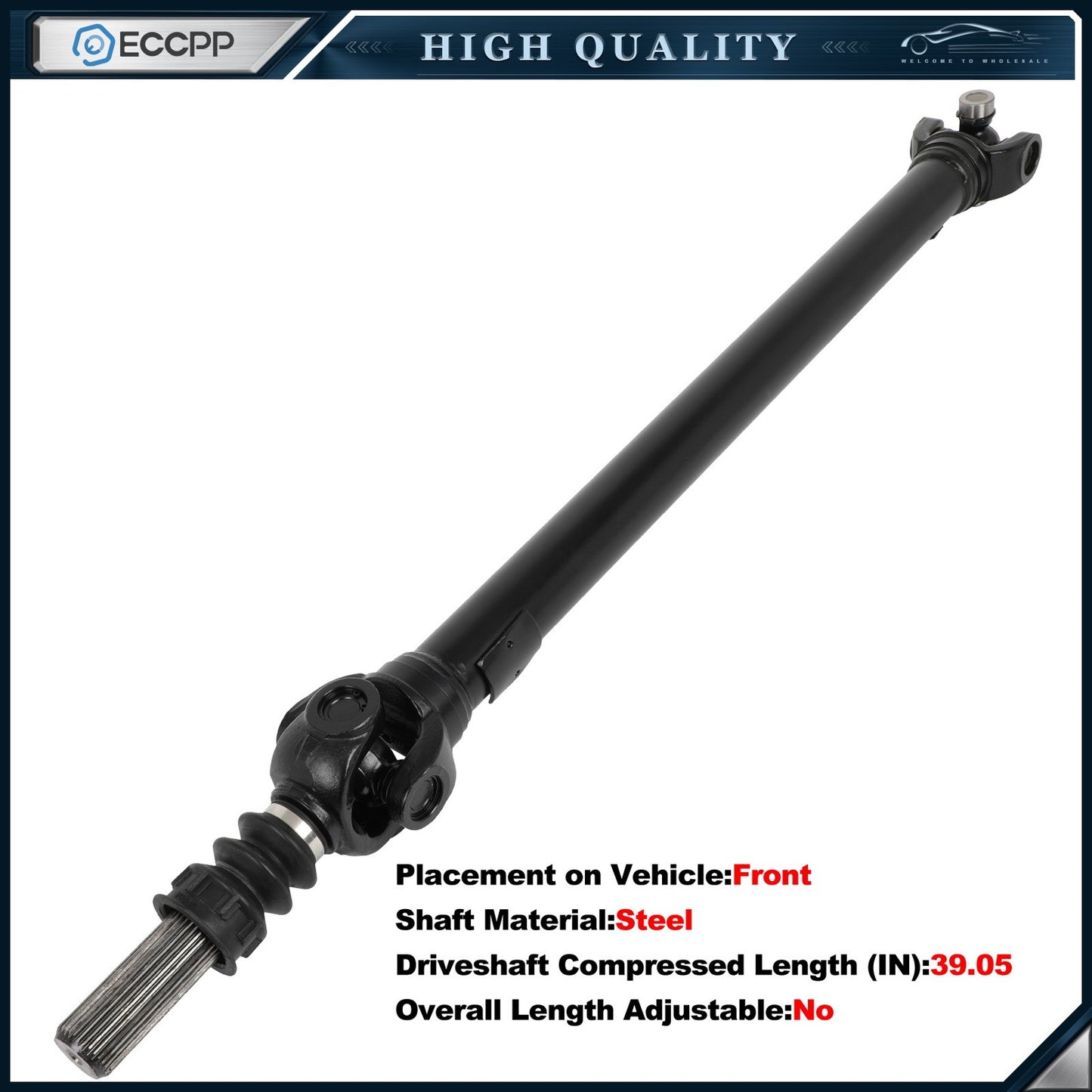 ECCPP Front Driveshaft For Chevrolet Silverado 2500 3500 HD 2001-07 GMC 65-9520