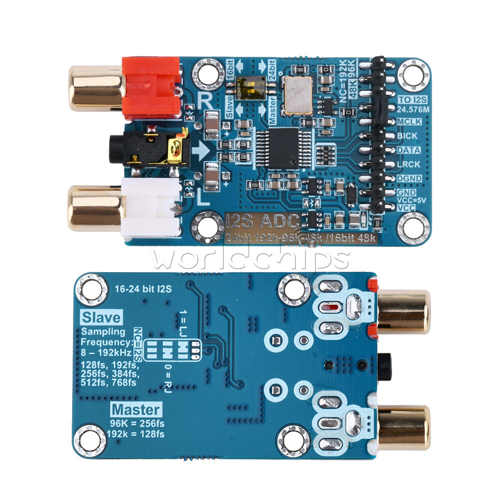 I2S ADC Audio I2S Capture Card Module Master Slave Mode Development Board DIY