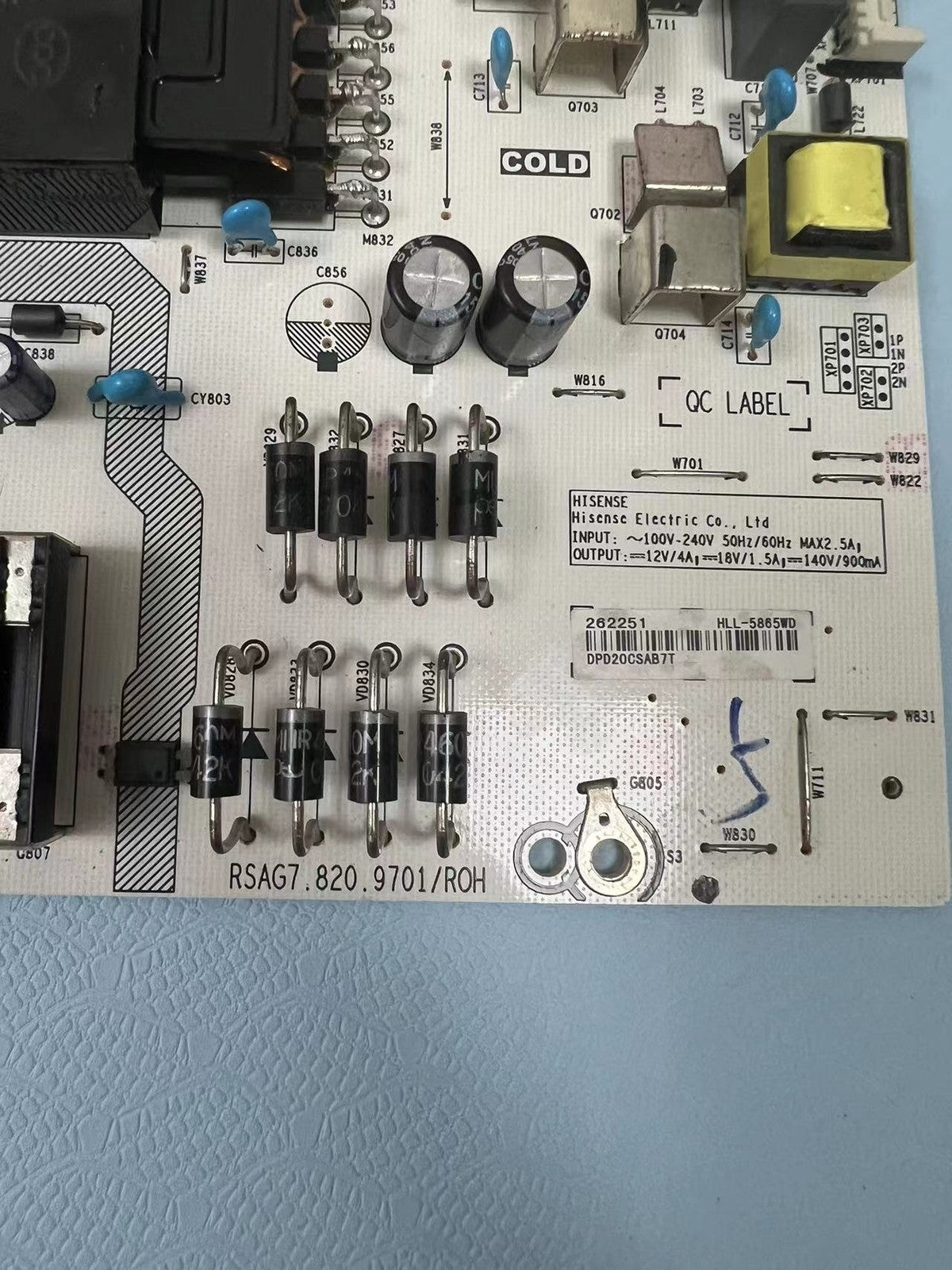 RSAG7.820.9701/ROH Hisense Power Board 262075 HLL-5865WA for TV 70H6570G,70A6G