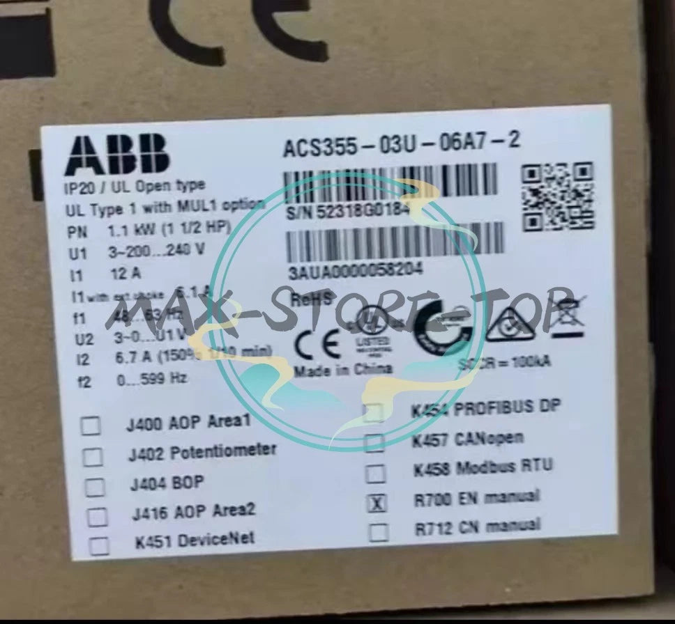 1 PC ACS355-03U-06A7-2  ABB Frequency Converter Fast delivery