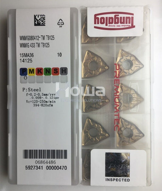 10Pcs/Box Tungaloy WNMG080412-TM T9125 WNMG433-TM Carbide Inserts Turning Blade