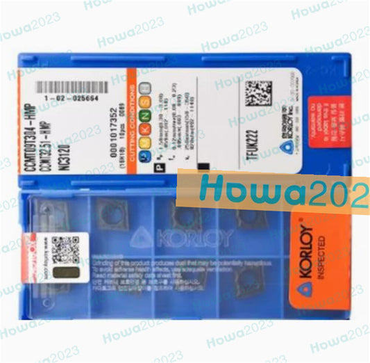 10Pcs/BOX KORLOY CCMT09T304-HMP NC3120 CCMT32.51-HMP Carbide Inserts Blade