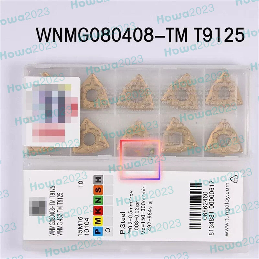 10Pcs/Box Tungaloy WNMG080408-TM T9125 WNMG432-TM turning blade Carbide Inserts