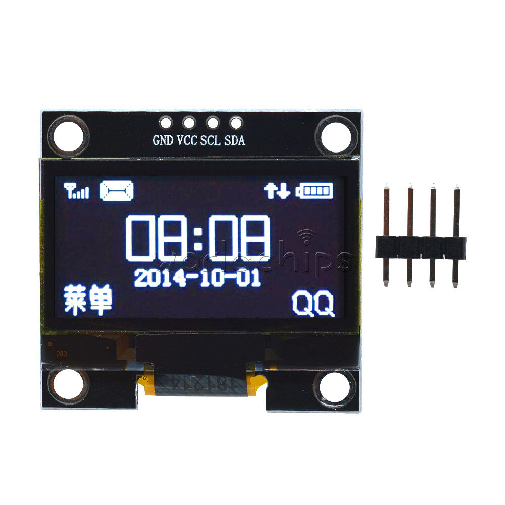 5x 1.3" White OLED LCD 4PIN Display Module IIC I2C Interface 128x64 for Arduino
