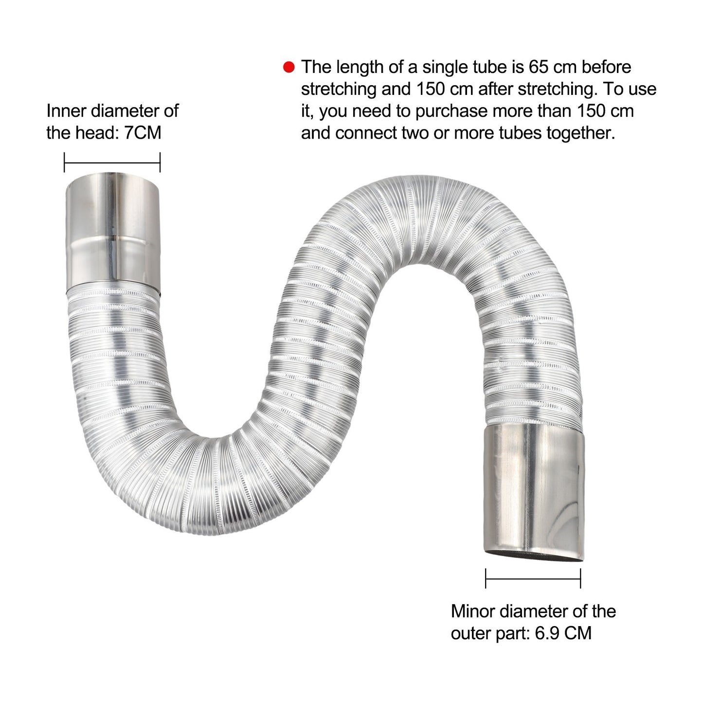 High Temperature Resistant Exhaust Pipe for Gas Water Heater Aluminum Foil