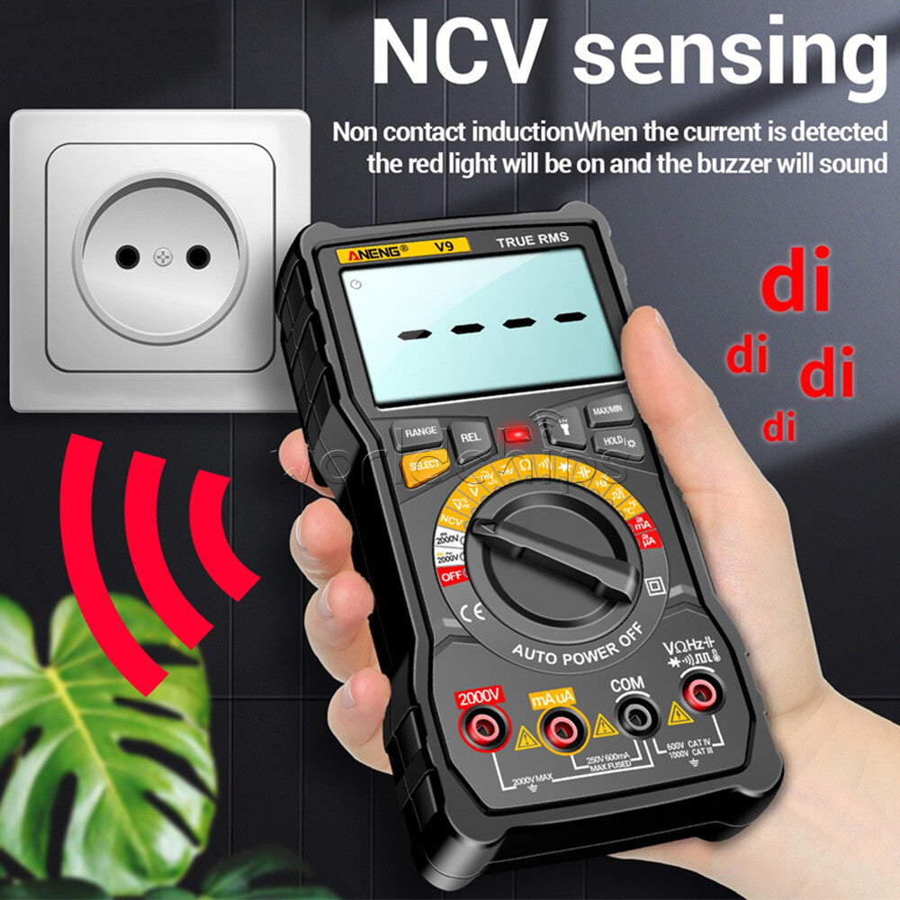 V9 6000 Counts 2000V Digital Multimeter Anti-burn Multi-function Multi Meter