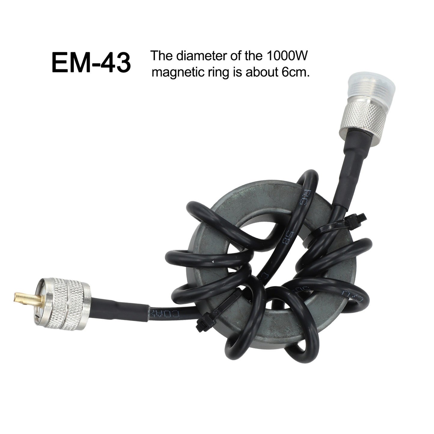 830MHz Magnetic Ring for Shortwave Radio with M Male and M Female Interfaces