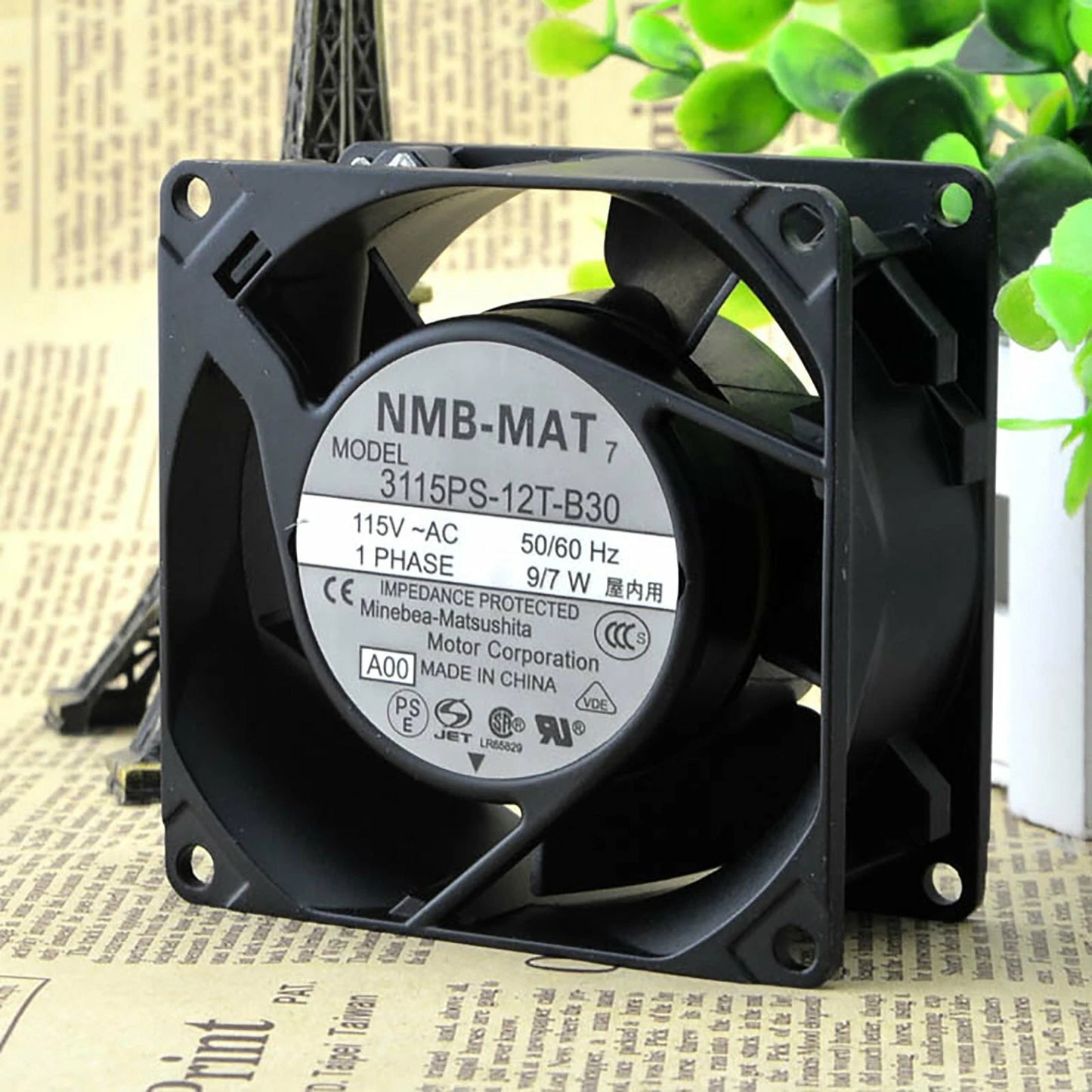 For NMB 3115PS-12T-B30 AC-115V 8038 Cooling Fan Dual Ball Bearing Computer Fan