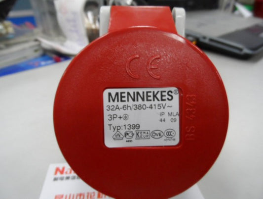 1PCS  MENNEKES TYP:1399 TYP1399 32A IP44 INDUSTRIAL PLUG